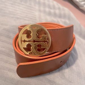 Tory Burch reversible tan/orange belt